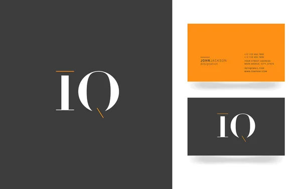 I & Q Letter Logo — Stock Vector
