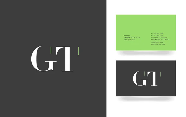 G & T logotipo da carta — Vetor de Stock