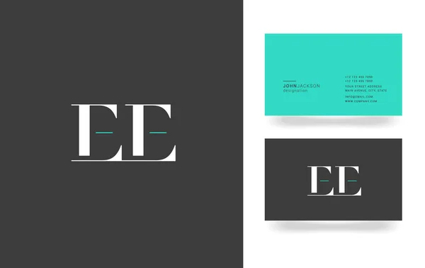 E & E Letter Logo — Stok Vektör