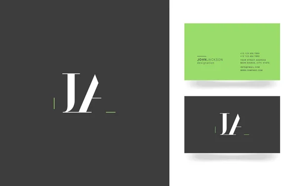 J & A logotipo da carta — Vetor de Stock