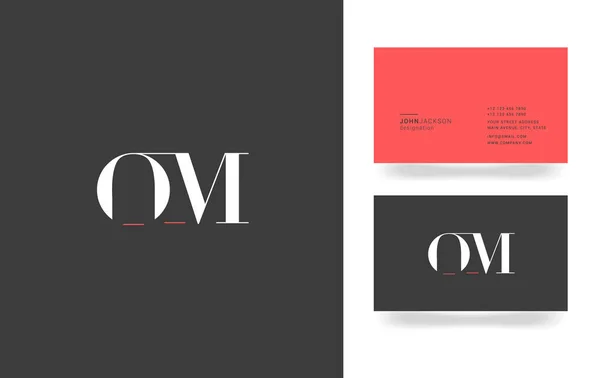 O & Logo litery M — Wektor stockowy