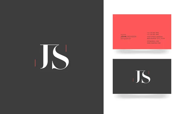 Logo de lettre J & S — Image vectorielle