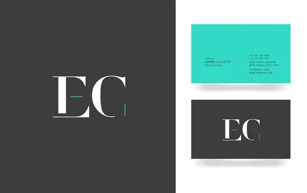Logotipo de letra E & C — Archivo Imágenes Vectoriales