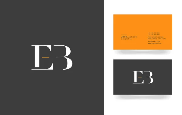 E ve B harfi Logo — Stok Vektör