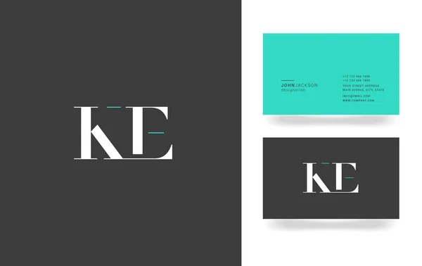 Logotipo de letra K & E — Vector de stock