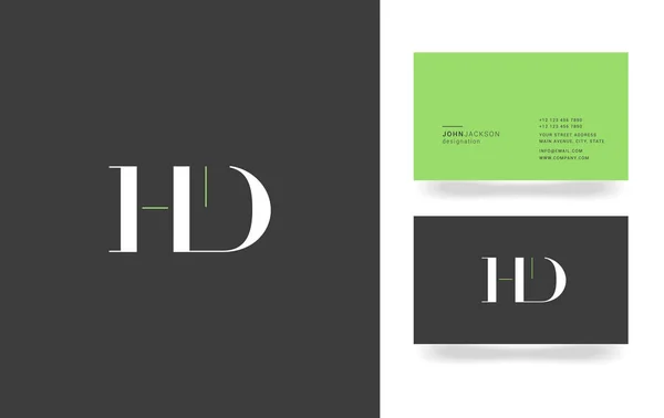 H & D Letter Logo — Stock Vector