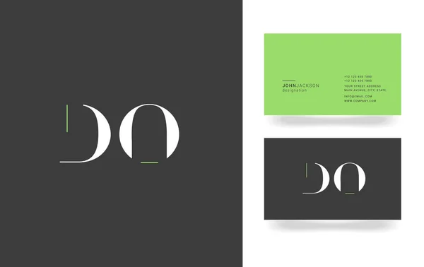 D & O brev logotyp — Stock vektor