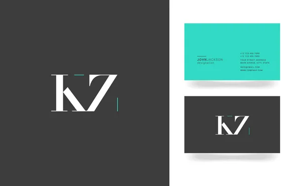 Logo lettre K & Z — Image vectorielle