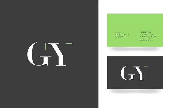 G & Y Letter Logo — Stock Vector