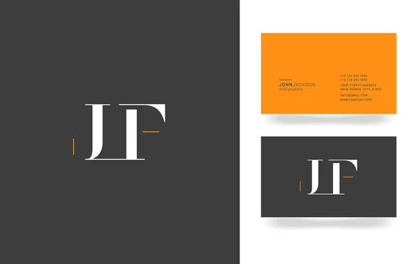 J & f Buchstabe Logo — Stockvektor