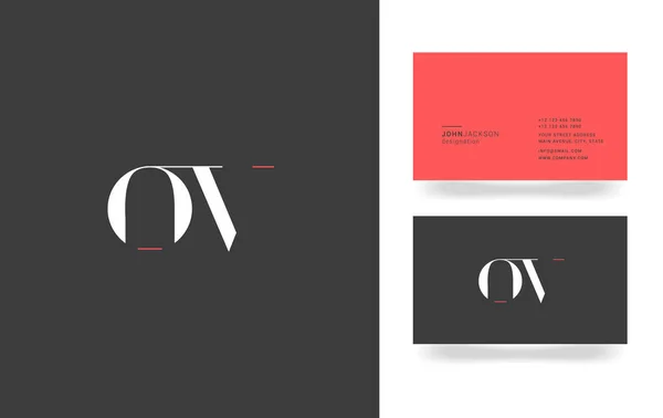 O & V brief Logo — Stockvector