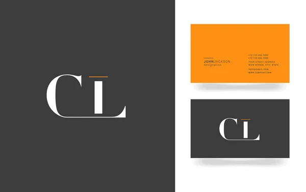 C idealna L list Logo — Wektor stockowy
