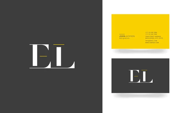 E ve L harfi Logo — Stok Vektör