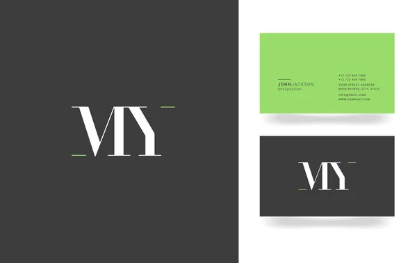 Logotipo da letra de M & Y — Vetor de Stock