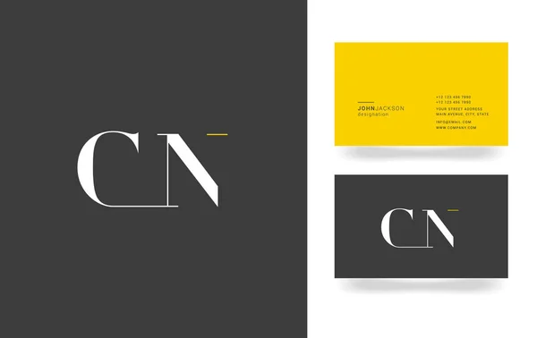 C & N Letter Logo — Stockvektor
