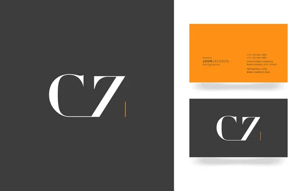 C & Z Letter Logo — Stock Vector