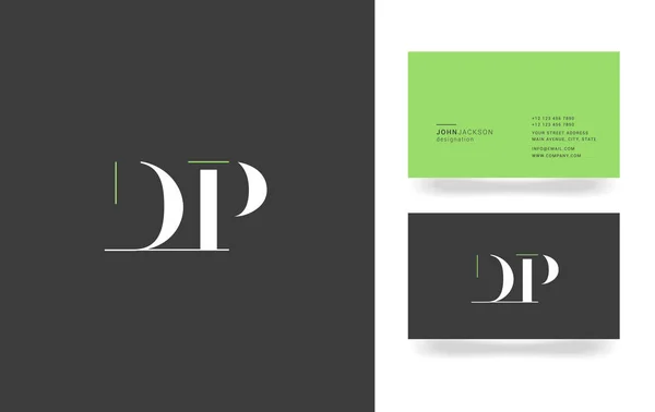 D idealna P list Logo — Wektor stockowy