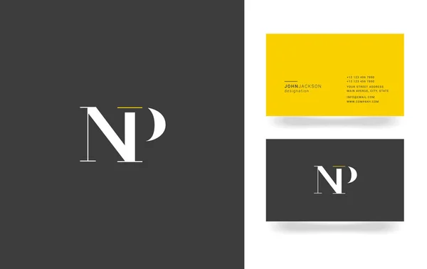 N & P Letter Logo — Stock Vector