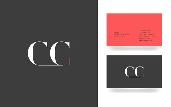 C & C logotipo da carta — Vetor de Stock