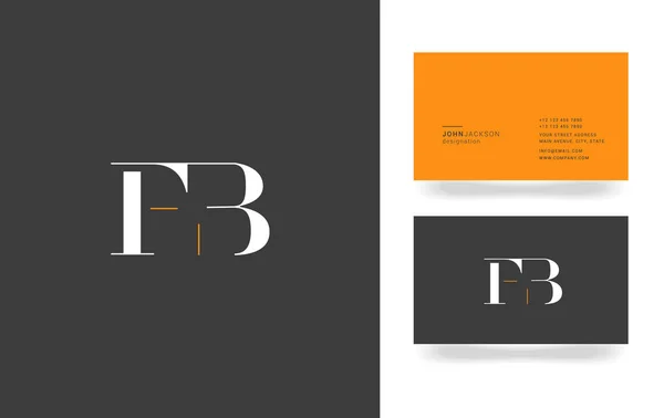 Logo lettera F & B — Vettoriale Stock