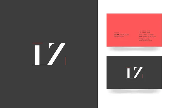 Logotipo de letra I & Z — Vector de stock