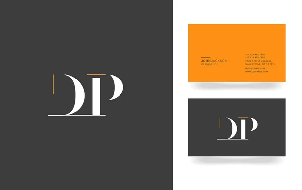 D & P Logo Huruf - Stok Vektor