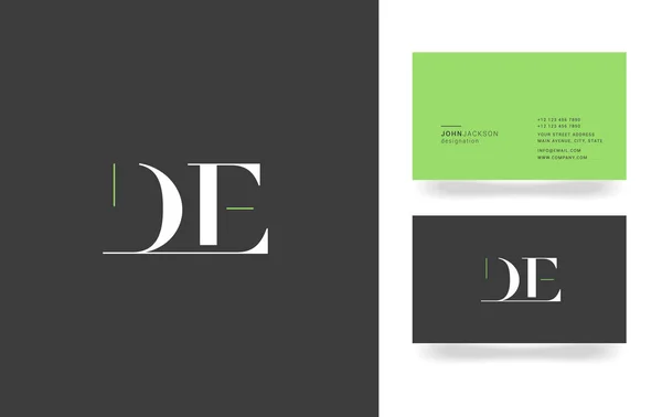 D & E Buchstaben Logo — Stockvektor