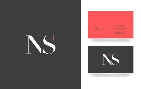 Logotipo de la letra N & S — Vector de stock