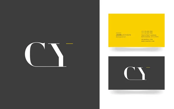 Y list Logo idealna C — Wektor stockowy