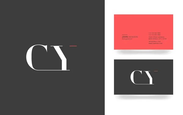 Y list Logo idealna C — Wektor stockowy