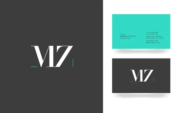 Logotipo de letra M & Z — Archivo Imágenes Vectoriales