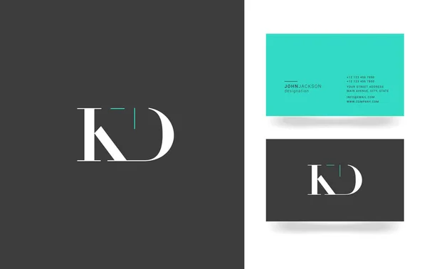 Логотип літери K & D — стоковий вектор