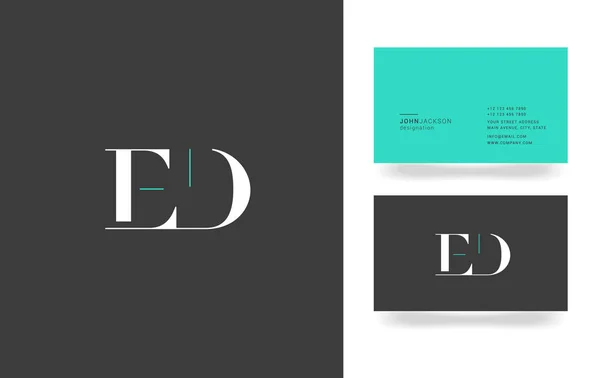 E & D Letter Logo — Stock Vector