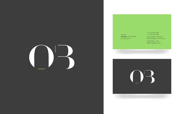 Logotipo de la carta O & B — Archivo Imágenes Vectoriales