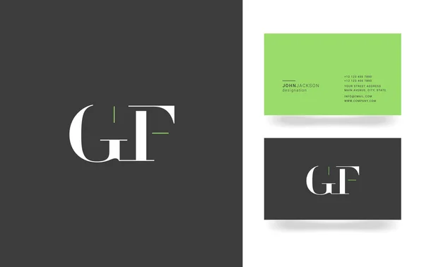 G & f Buchstabenlogo — Stockvektor