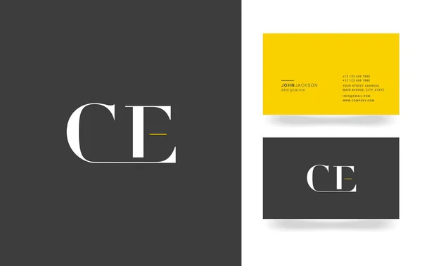 Логотип літери C & E — стоковий вектор