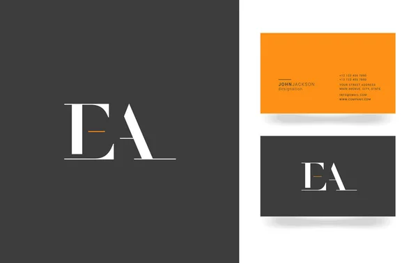 Logotipo de la carta E & A — Vector de stock