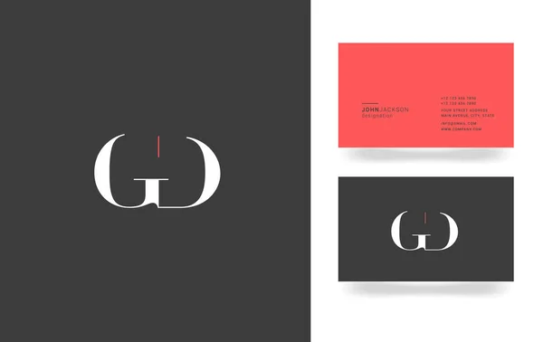 Logotipo de letra G & D — Vector de stock