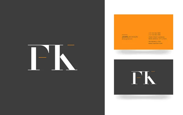 Logotipo da letra F & K —  Vetores de Stock