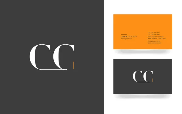 Logo lettera C & C — Vettoriale Stock