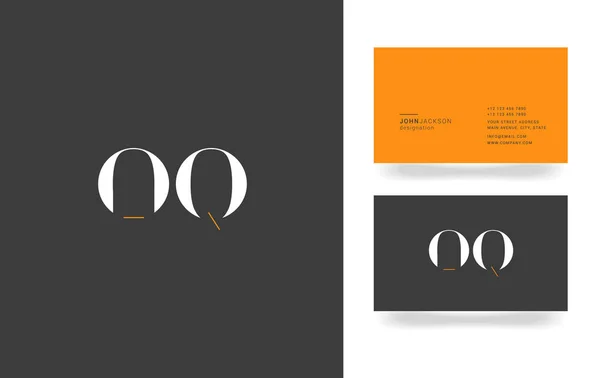 O & Q Letter Logo — 스톡 벡터
