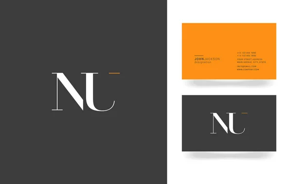 N & U levél logó — Stock Vector