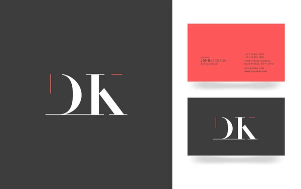 D & K Logo Huruf - Stok Vektor