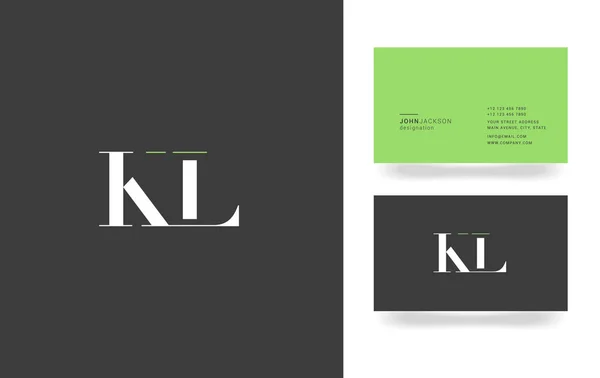 K 和 L 字母徽标 — 图库矢量图片