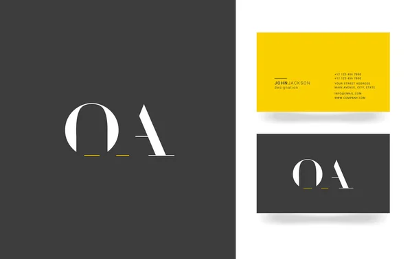 Logotipo de O & A Letter — Archivo Imágenes Vectoriales