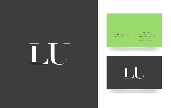 Logo della lettera L & U — Vettoriale Stock