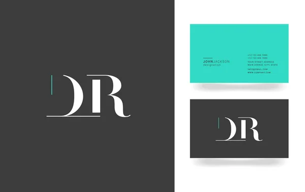 Logotipo da letra D & R — Vetor de Stock
