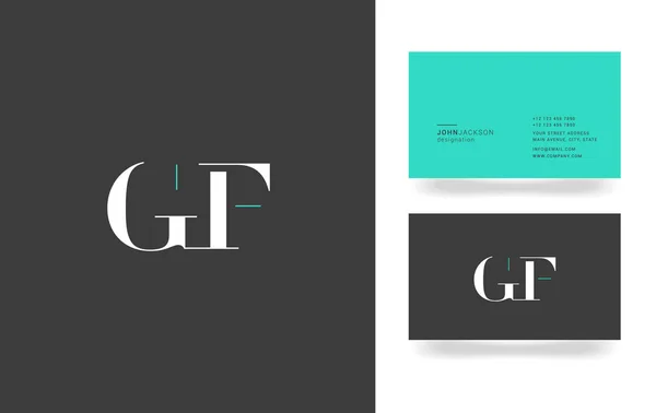 G & F logotipo da carta — Vetor de Stock