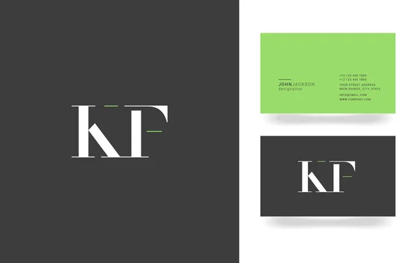 K & F Letter Logo — Stock Vector