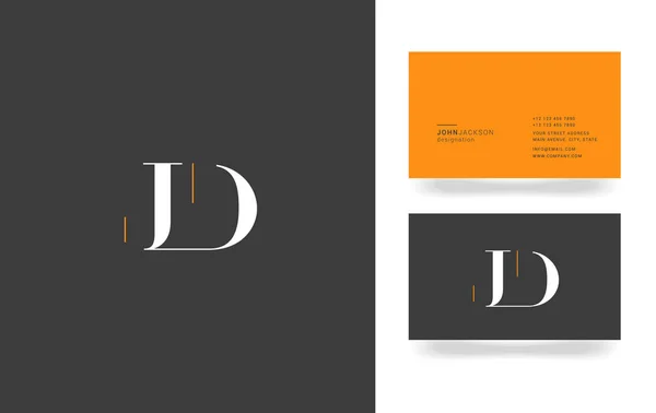 J & D Letter Logo — Stock Vector